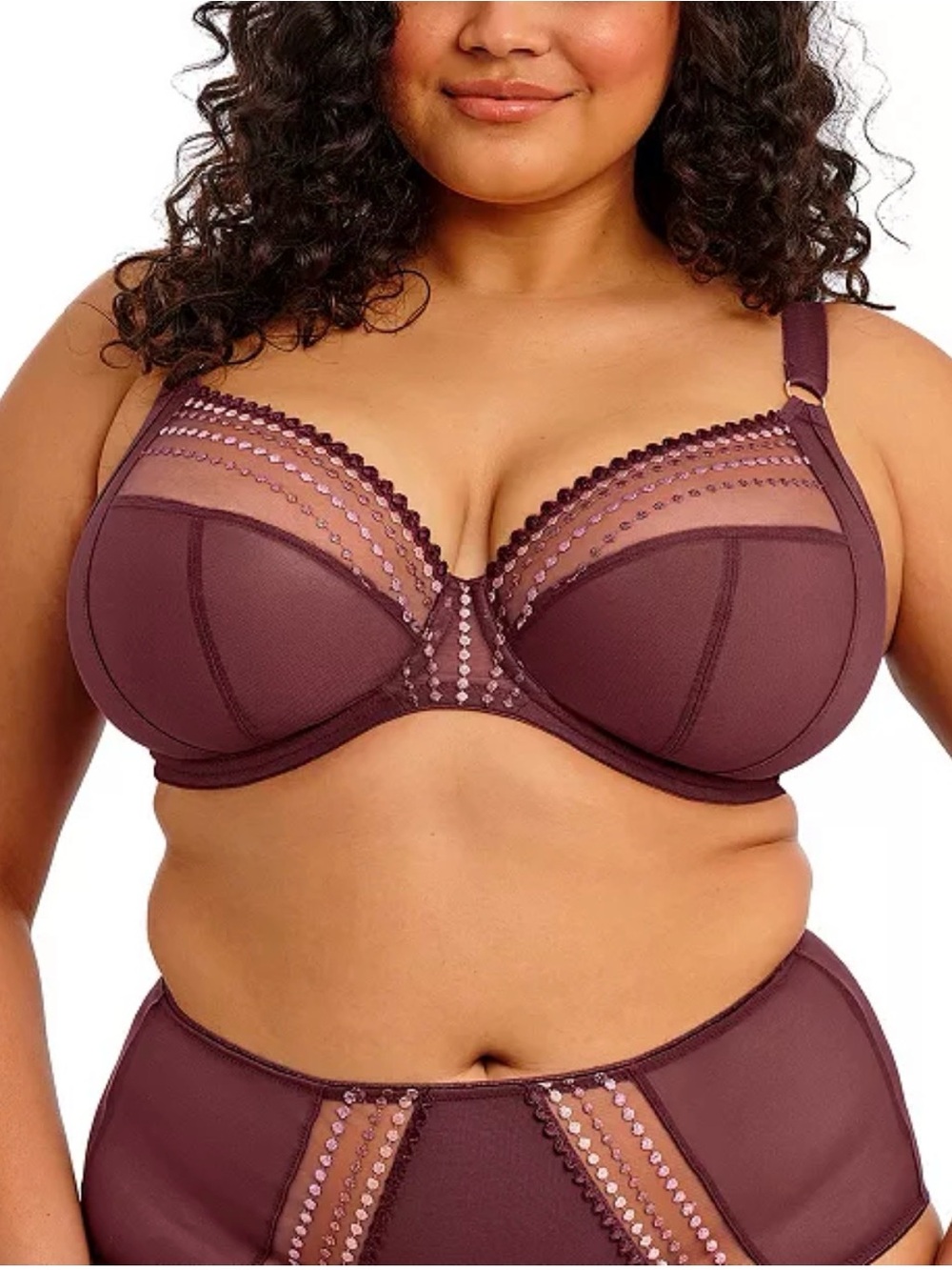 Elomi NWT Size 38I Matilda Full Figure Matilda Underwire Bra Color Hollyhock